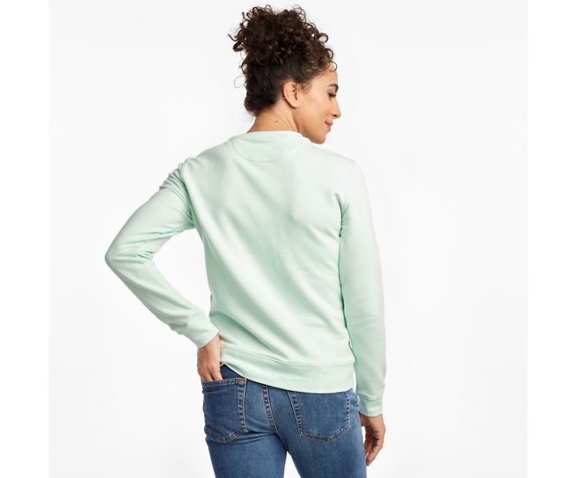 Saucony Rested Crewneck Women's Shirts Blue | AU 286MQZA